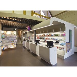 Escritorio de caja registradora de Farmacia de clínica pequeña y moderna, mostrador de recepción de Salón Blanco pequeño de belleza, Mostrador de <span class=keywords><strong>cajero</strong></span> de Boutique, escritorio frontal - Product Image 1