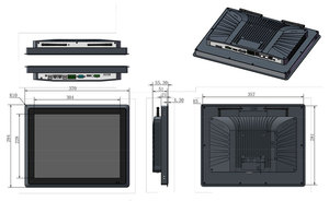 Interface avec logo personnalisé, luminosité réglable, Rs485/rs232, I3 I5 I7, PC industriel tactile intégré tout-en-un Sk-k15dr - Product Image 4