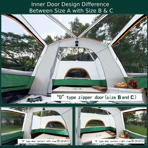 Tende da campeggio all'aperto con 2 camere 1 soggiorno impermeabile Extra soggiorno ampio spazio 4 6 <span class=keywords><strong>5</strong></span> 8 12 persone - Product Image 6