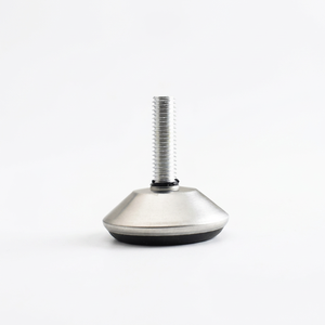 Pieds de table et de chaise réglables M8x28 en fer et plastique, nickelé noir, finition dorée brillante, pour la stabilité des meubles, protection des pieds, 43 mm - Product Image 1
