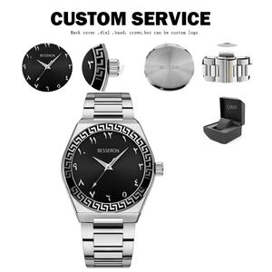 Reloj de Estilo Ejecutivo Besseron 2025 para Hombre, Diseño Personalizado, Acero Inoxidable 316L, Números Arábigos, Movimiento de Cuarzo Japonés - Product Image 3