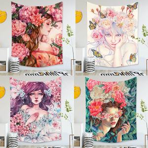 Art Decor Unique Coloré Frais Illustration Série Chambre Esthétique Haute Qualité 3d Impression Numérique Tapisseries - Product Image 4