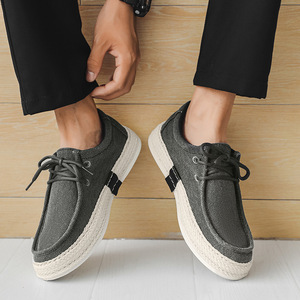 Chaussures de sport décontractées tendance pour hommes, personnalisables en gros, style marche, mocassins plats en toile, chaussures confortables - Product Image 3