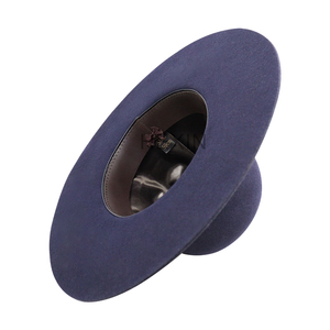 100% Thỏ lông cảm thấy Mũ Cơ Quan Nhà Máy Nhà cung cấp Mũ Fedora mới phong cách cổ điển mở vương miện ruy băng màu tím - Product Image 4