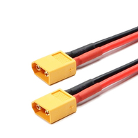 Connecteur de batterie XT60 mâle/femelle avec câble de 600 mm en cuivre pur, faisceau de câblage PVC/PTFE, assemblage direct usine