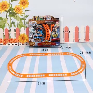 Luckykoo Hot Sale Electric Plastic Educational Model Light DIY Rail Track Toy Train Set Set <b>Puzzle</b> Assembled Track Train - Product Image 4