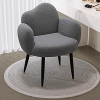 Fauteuil de loisirs de luxe moderne style crème – Confortable pour salon, chambre, salle à manger et extérieur, également tabouret de maquillage/coiffeuse