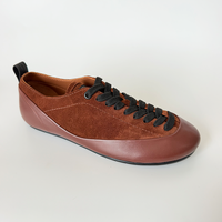 Chaussures de sport tendance en daim patchwork pour femmes, à lacets, avec bout rond antidérapant, légères, décontractées pour l'extérieur