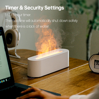 Diffuseur de Feu de Bureau USB 150ml, Mini Diffuseur d'Huiles Essentielles à Flamme, Humidificateur d'Arôme Domestique