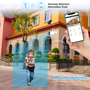 4MP năng lượng mặt trời Wifi máy ảnh với năng lượng mặt trời bảng điều khiển ai theo dõi con người IP66 không thấm nước & màu sắc tầm nhìn ban đêm 24/7 ghi âm với lưu trữ kép - Product Image 3