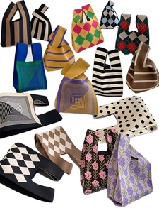 Bolsos de Moda al por Mayor, Bolsos de Mano Tejidos con Bloques de Color, Bolsos de Mano Ecológicos Texturizados, Bolsos de Mano Tejidos Compactos, Perfectos para el Uso Diario - Product Image 1