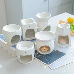 Portacandele Tealight in ceramica personalizzato in fabbrica scaldino fornello bruciatore a olio essenziale riscaldatore per fusione di cera per candele profumate