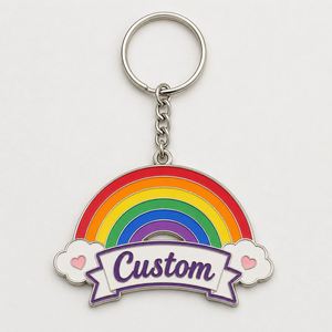 Llaveros Arcoíris Personalizados de Alta Calidad del Fabricante, Cadenas de Dijes Coloridos con Diseño Temático Alegre, Regalo para Fiestas y Carnavales, Soporte para Llaves - Product Image 2