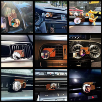 Désodorisant de voiture en forme de tourne-disque rétro, directement de l'usine, avec disques interchangeables et design de bras de lecture doré