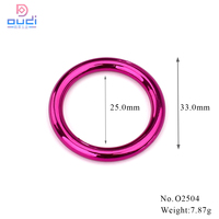 Accessoires de mode électroniques durables pour sangle de sac, boucle métallique ouverte de 1,5'' (51 mm) avec anneaux en O