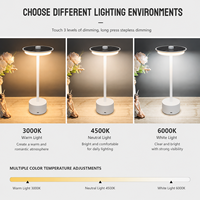 Lampe de jardin portable moderne à commande par capteur, flexible, lumière de nuit USB, lampe de table LED d'extérieur pour mariage, alimentée par batterie, de luxe