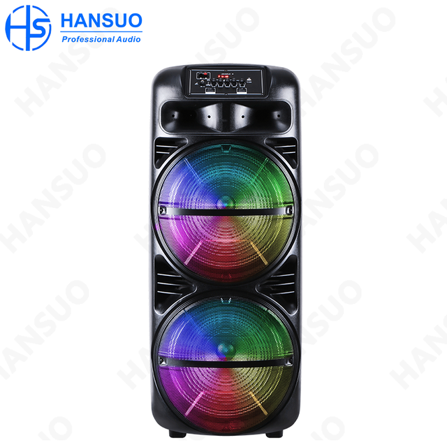 Customized Dual 15 Inch Wireless Portable Karaoke Subwoofers Waterproof DJ Woofers Home Theatres Battery Power AUX Communication