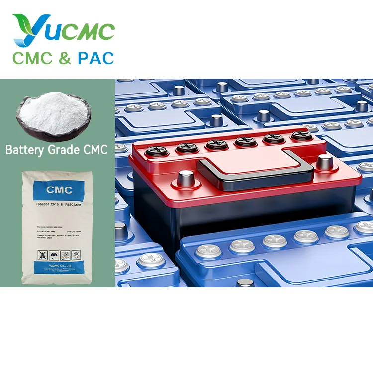 Yucmc โซเดียมคาร์บอกซีเมทิลเซลลูโลสเกรดแบตเตอรี่ CMC