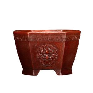 أوعية يدوية الصنع بطراز عتيق أحمر غير مزجج Yixing ، - Product Image 1