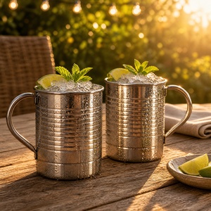 Taza Moscow Mule de Acero Inoxidable 304 con Logotipo Personalizado, Taza de Café con Asa, Ideal para Reuniones Familiares y la Oficina - Product Image 4