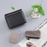 Haute qualité personnalisé doublure souple fermeture éclair en cuir voyage organisateur pochette ensemble 41mm étui de protection pour montres Rolex