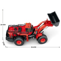 Reobrix 22009 Nuevo Cargador Mecánico Amarillo MOC, Modelo de Vehículo de Construcción, Bloques de Construcción de Plástico Eléctricos RC, Juego de Ladrillos de Juguete