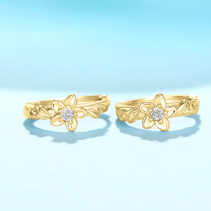 Orecchini Floreali con Zirconi per Donne, Eleganti Orecchini a Fiore, Gioielli alla Moda per Uso Quotidiano, Idea Regalo - Product Image 2