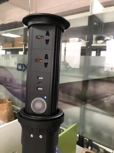 Vàng Ẩn Gắn Không Thấm Nước EU Ổ Cắm Điện Bếp Đảo Truy Cập Top Điện Cơ Giới Pop Up Không Dây USB-C Ổ Cắm - Product Image 5