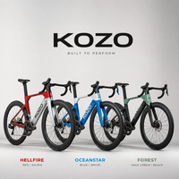 Vélo de route en fibre de carbone Aero Shi Mano 700C avec transmission électronique 2*12 vitesses KOZO2 7,9 KG, frein à disque hydraulique, léger, course