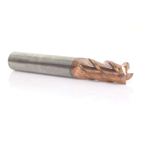 Fraises personnalisées CNC up Cut Spiral Wood Metal Fraise carbure monobloc 4 cannelures -- 10mm Shank up Helical ZrN Coat