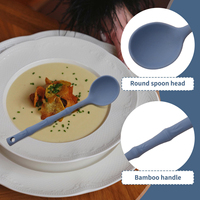 Cuillère en silicone résistante à la chaleur de style nordique - Qualité alimentaire - Ustensile de cuisine pour mélanger les salades