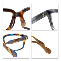 Fonex-lunettes en acétate, pour hommes et femmes, forme carrée, Vintage et faite à la main, Prescription, myopie optique, cadres, verres transparents