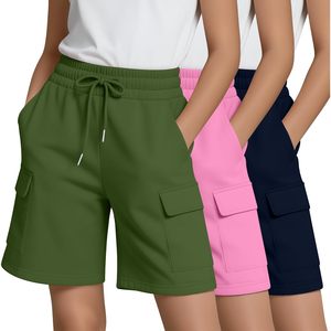 Shorts cargo pour filles, longueur genou, avec 4 poches, vêtements d'école d'été respirants, 5-14 ans - Product Image 1