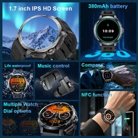 Reloj Inteligente BWGT200 con Auriculares, Linterna LED, Llamadas Telefónicas, Brújula, Rastreador de Actividad Física, Auriculares para Android e iOS