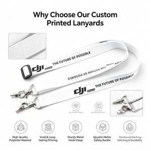 Lanière de cou personnalisable de qualité supérieure, souple, avec logo, longueur réglable, glissière avec verrou en plastique pour les entreprises - Product Image 2