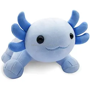 Leyan design personalizado brinquedo de pelúcia Macio Bonito Kawaii Stuffed Animal Axolotl Brinquedo De Pelúcia para bebês