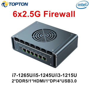 Mini PC Pare-feu Topton I7 13620H <span class=keywords><strong>I3</strong></span> 1220P <span class=keywords><strong>N300</strong></span> 6x2.5G LAN I226-V DDR5 NVMe Proxmox PfSense OPNsense Mini Ordinateur Métallique - Product Image 2