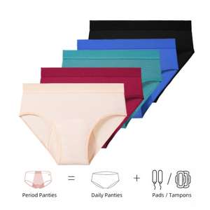 Bamboo Lady voor onderbroeken 6XL-PAFS-vrij effen gebreid 4-laags lekvrije bescherming ademend en absorberend 11 kleuren - Product Image 2