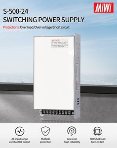 MiWi S-500-12 12V <strong>500W</strong> 41.5A With <strong>PFC</strong> Switching Power Supply - Product Image 4