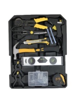 Ensemble d'outils de réparation automobile Kits combinés à main Outils boîte à bagages Ensemble de réparation automobile Noir Jaune Rouge Blanc