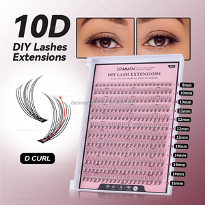 <span class=keywords><strong>DAMMAN</strong></span> 10D/20D DIY Lash Kit D Curl Mix 8-16mm Wipsy Cils Cluster Kit Natural Look Hot Melt DIY Extensions de Cils Kit - Product Image 3