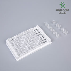 יצרן עשה היטב 8-חור נשלף מערכת החיסון נשלפת 96-גם צלחת, ברור, כוח מחייב גבוה, f-תחתון, - Product Image 2