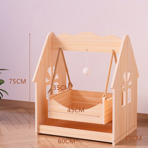 Foreign trade solid wood <b>cat</b> bed sisal <b>cat</b> <b>scratch</b> <b>board</b> <b>cat</b> nest integrated grinding claws disdainful <b>cat</b> villa <b>cat</b> house thick - Product Image 5