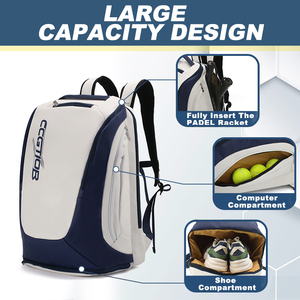 Borsa Organizzata per Pickleball, Porta Racchette, Borsa Multisport, <span class=keywords><strong>Zaino</strong></span> Spazioso per Pickleball con Scomparto per Laptop - Product Image 3