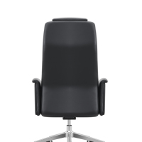 Chaise de bureau de direction en cuir véritable noire de luxe léger, confortable pour une utilisation prolongée