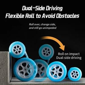 รถบังคับวิทยุแบบขับเคลื่อนสองด้าน ไฟ LED 2.4Ghz ของเล่นรถยนต์มีเสียงเพลง SJY-Q136 รถบังคับวิทยุเต้นรำบนถนน รถสตั๊นท์ 4WD ของเล่น - Product Image 3