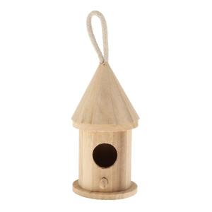 บ้านนกไม้เนื้อแข็งเป็นมิตรต่อสิ่งแวดล้อมทันสมัยแขวนกลางแจ้งกรงสัตว์เลี้ยงลายสัตว์บ้านนกทาสีเป็นมิตรต่อสิ่งแวดล้อม - Product Image 2