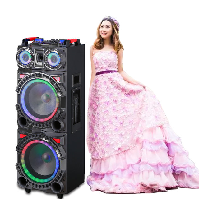 MT-1598 Powerful DJ Dual 15 Inch Speaker Big TWS Woofer Parlante With Wireless Microphone Dual 12inch Mt-1263 Outdoor Speaker
