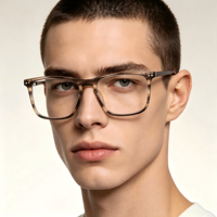 Montura de Gafas BONA con Múltiples Especificaciones, Diseño Popular Sólido con Decoración Impresa, Nueva Montura de Gafas Ópticas de Acetato