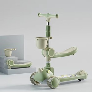 3-6岁儿童可调高度可折叠儿童滑板车3轮滑板车带闪光轮踢 - Product Image 3